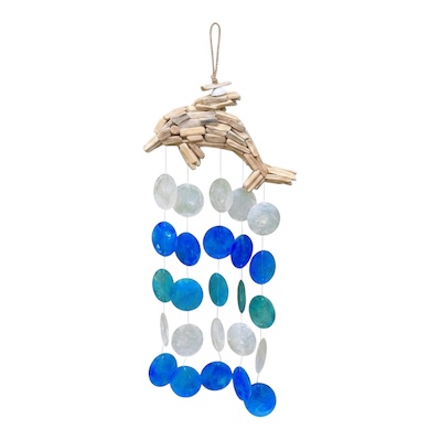 Dolphin Driftwood Shell Hanging